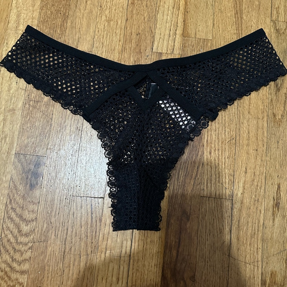 Victoria's Secret Black Lace Cheeky Panty
